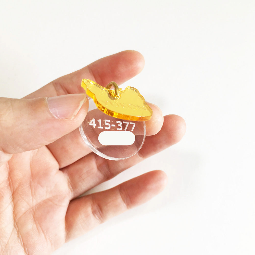 French Bulldog - Gold Mirror Acrylic Tag