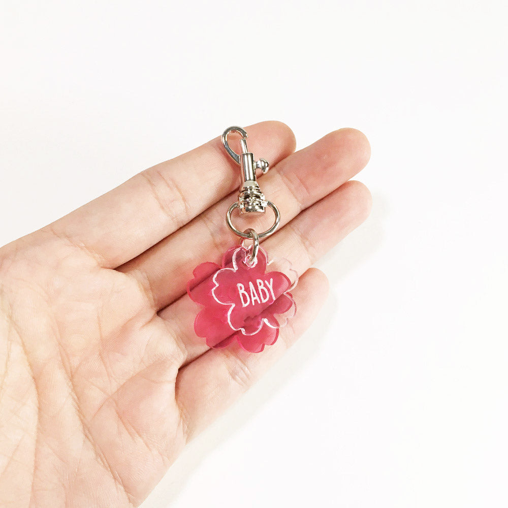 Double Cherry Blossom - Acrylic Tag