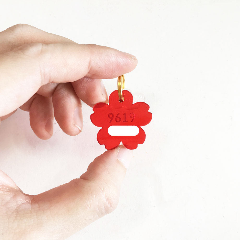 Double Cherry Blossom - Acrylic Tag