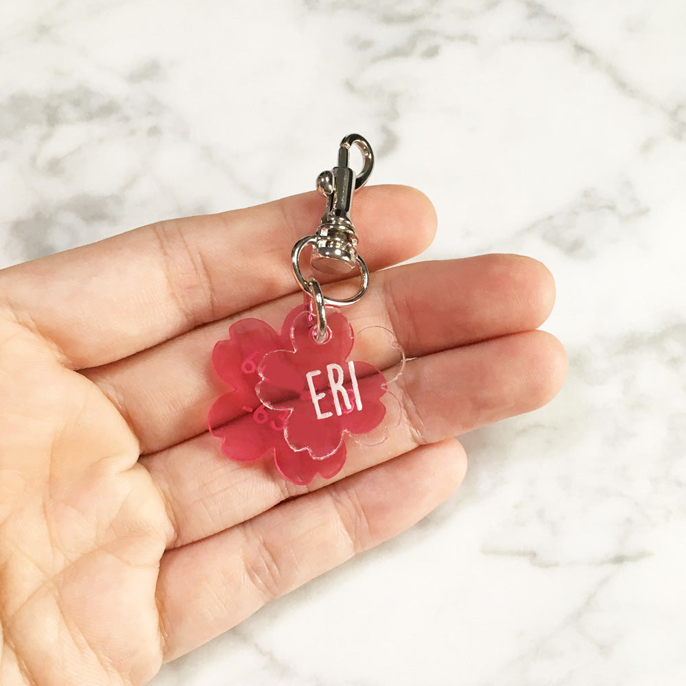 Double Cherry Blossom - Acrylic Tag