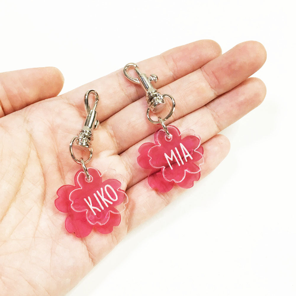 Double Cherry Blossom - Acrylic Tag