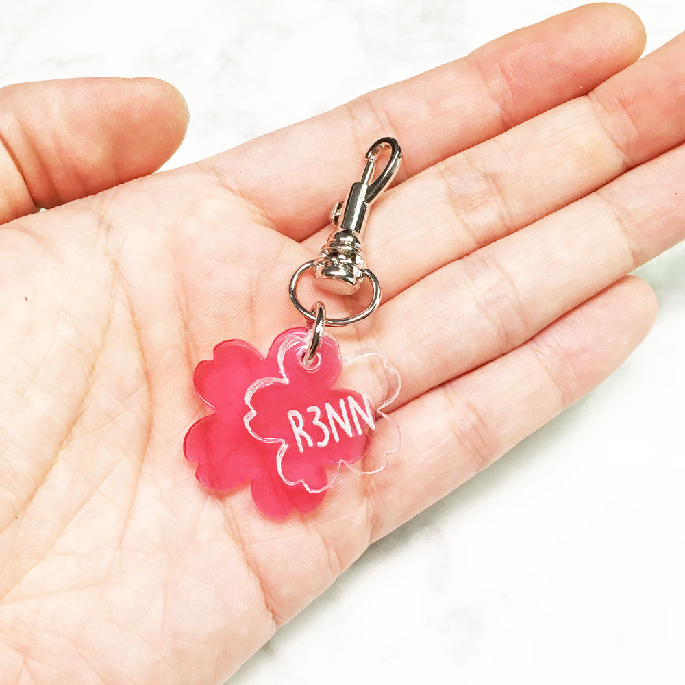Double Cherry Blossom - Acrylic Tag