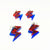 Lightning Red & Blue - Acrylic Tag