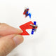 Lightning Red & Blue - Acrylic Tag