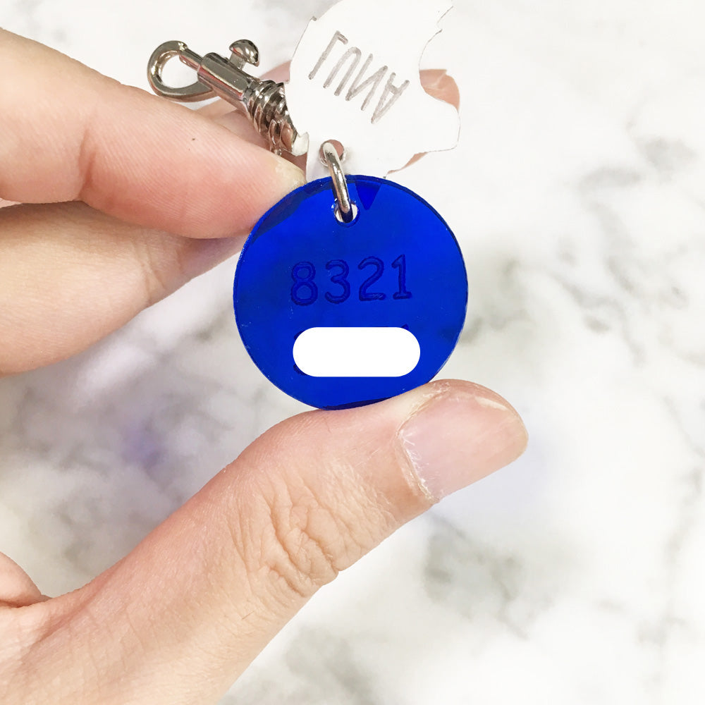 Wolf - Silver Mirror Acrylic Tag