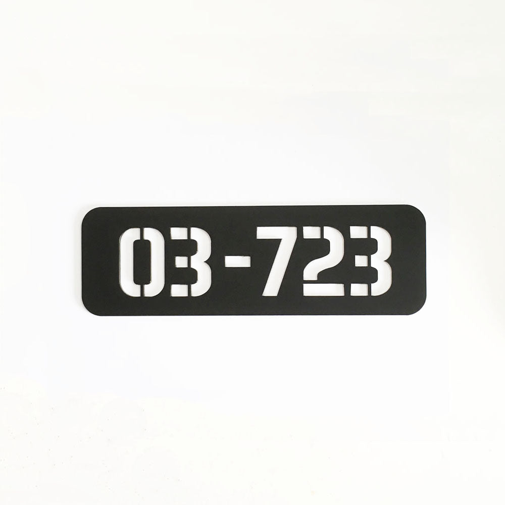 25cm - Stencil (Matte Black) - Unit Number