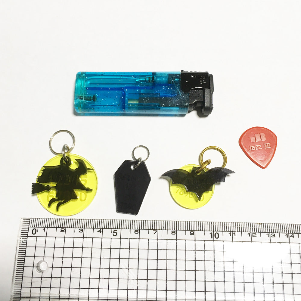 Tinted Black Coffin - Acrylic Tag