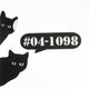 2 Cats Speech Bubble - Unit Number