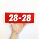 25cm - Box Logo (White on Red) - Unit Number