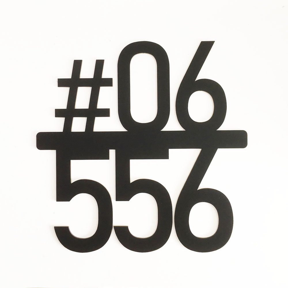 29cm x 25cm - MN - BS - Unit Number (Matte Black)