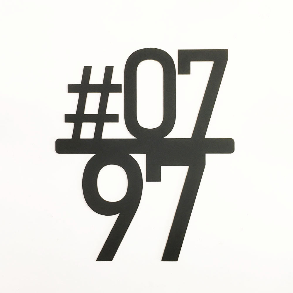 29cm x 25cm - MN - BS - Unit Number (Matte Black)
