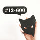 1 Cat Speech Bubble (Matte Black) - Unit Number