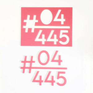 18cm - HT1 - Unit Number (Gloss Pink)
