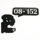 16cm - Poodle Speech Bubble (Small) - Unit Number