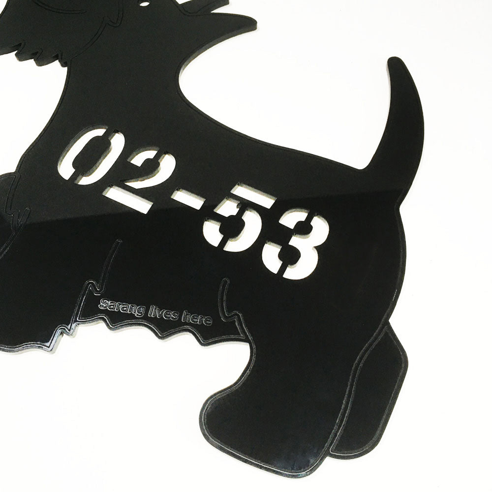 Scottish Terrier - Dog Shape Unit Number 29cm