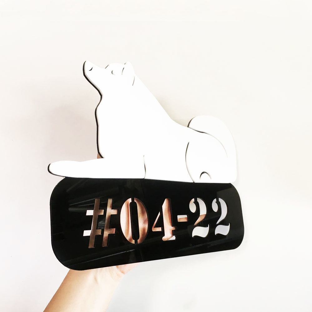 29cm - Samoyed - Dog Shape Unit Number