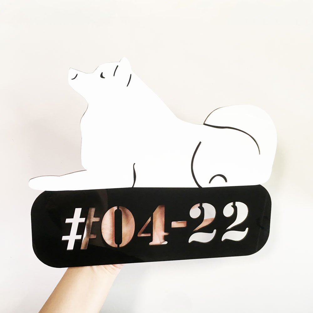 29cm - Samoyed - Dog Shape Unit Number