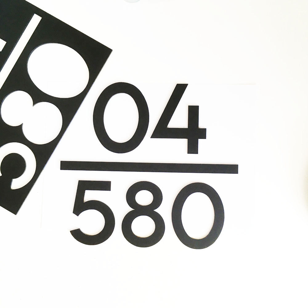 25cm - SP - Unit Number (Matte Black)