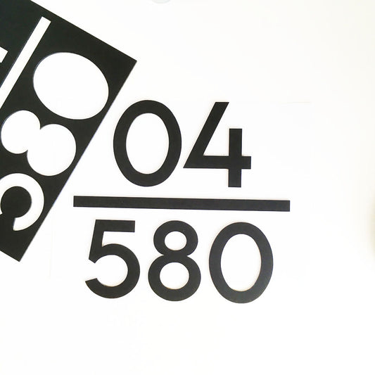 25cm - SP - Unit Number (Matte Black)
