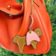 Poodle with Harness - Custom Leather Bag Charm