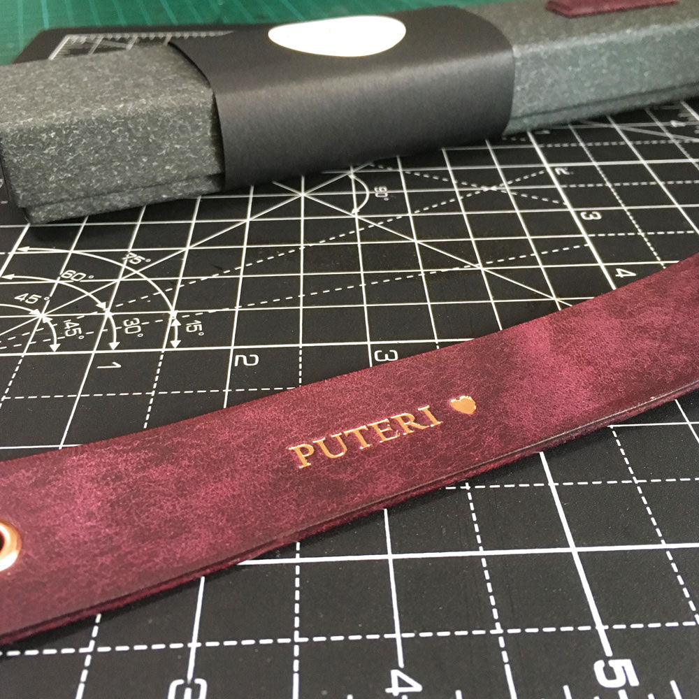 Purple (Pueblo) - Leather Bookmark