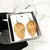 Natural Cork With Metallic Gold Flakes - Cork Leaf Earrings