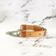 Natural + Cognac Brown - Fluxbury Leather Dog Collar (Standard) - Avaloncraftsg