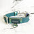 Ocean Teal - 2.5cm Fluxbury Leather Dog Collar (Special - Limited Edition) - Avaloncraftsg