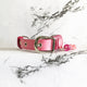Stardust Pink - 2.5cm Fluxbury Leather Dog Collar (Special) - Avaloncraftsg