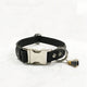 Black - Henbury Leather Dog Collar (Silver, Stitched Name)