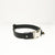 Black - Henbury Leather Dog Collar (Silver, Stitched Name)