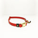 Red/Black - Henbury Leather Dog Collar (Gold)