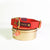 Red/Purple - Henbury Leather Dog Collar (Gold)
