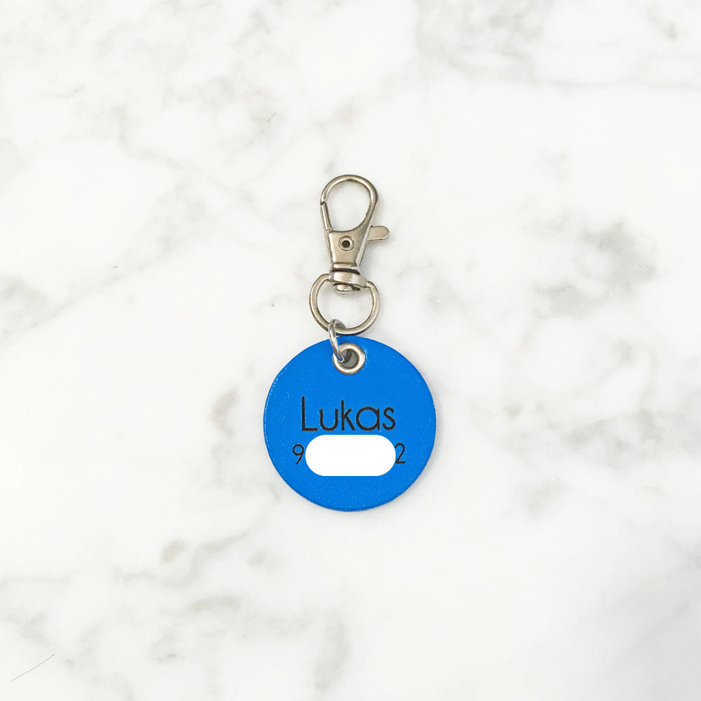 Light Blue - 3cm Round Pet Tag - Avaloncraftsg
