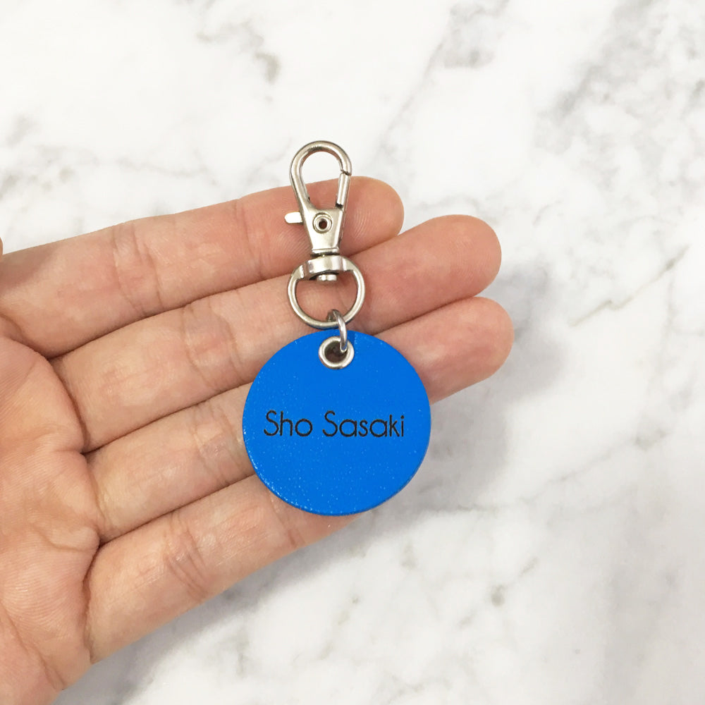 Light Blue - 3cm Round Pet Tag - Avaloncraftsg