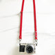 Red - Skinny Leather Camera Strap - Avaloncraftsg