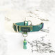 Ocean Teal - 2.5cm Fluxbury Leather Dog Collar (Special - Limited Edition) - Avaloncraftsg