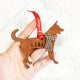 Custom Cut Wooden Dog Ornament (with Scarf)