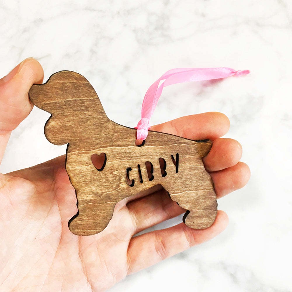 Cocker Spaniel - Wooden Dog Ornament