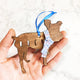 Schnauzer - Wooden Dog Ornament (with Scarf)