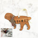 Poodle - Wooden Dog Ornament (with Scarf)