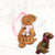 Poodle - Wooden Dog Ornament (with Scarf)