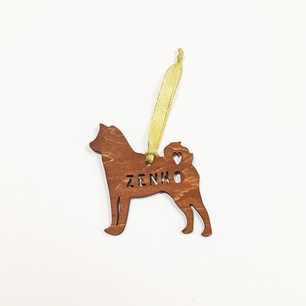 Shiba Inu - Wooden Dog Ornament