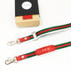 Stripe Camera Strap - Red, White, Green (Red Ends)