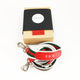 Stripe Camera Strap - Red, White, Green (Red Ends)